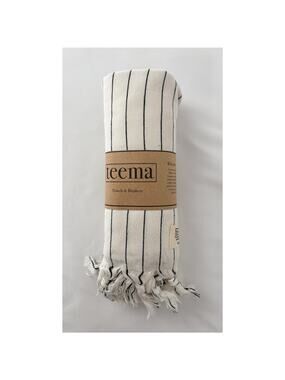 Teema White Newport Organic Cotton Turkish Towel Bath Sheet Blanket 70"x35" New